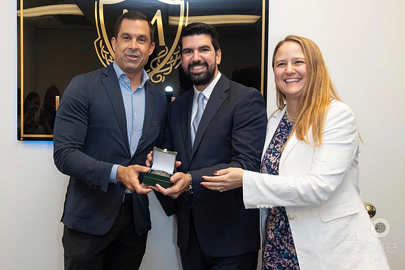 Mayor Vince Lago, Mauricio Fernandez Piqueras, & Maria Garcia