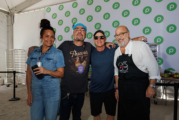 Chef Antonia Lofaso, Chef Aaron Sánchez, Devin Padgett & Chef Andrew Zimmern