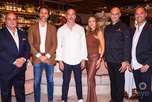 Robert Blasi, Michael Ridard, Gregory Galy, Marine Giron Galy, Chef Michael Michaelidis, & Fabien Guardiola