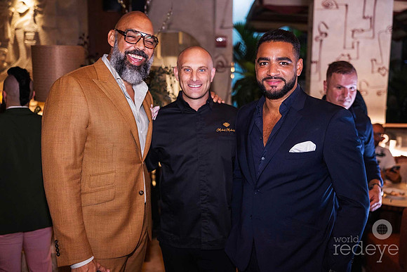 Richard Filippi, Chef Michael Michaelidis, & Thomas Guillaume