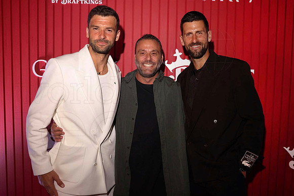 Grigor Dimitrov, David Grutman, & Novak Djokovic