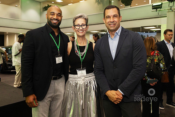 Eulois Cleckley, Meg Daly & Mayor Vince Lago