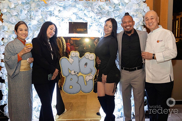 Mie Chitani, Aiko Fuji, Karen & Luis Palomino & Chef Nobu Matsuhisa